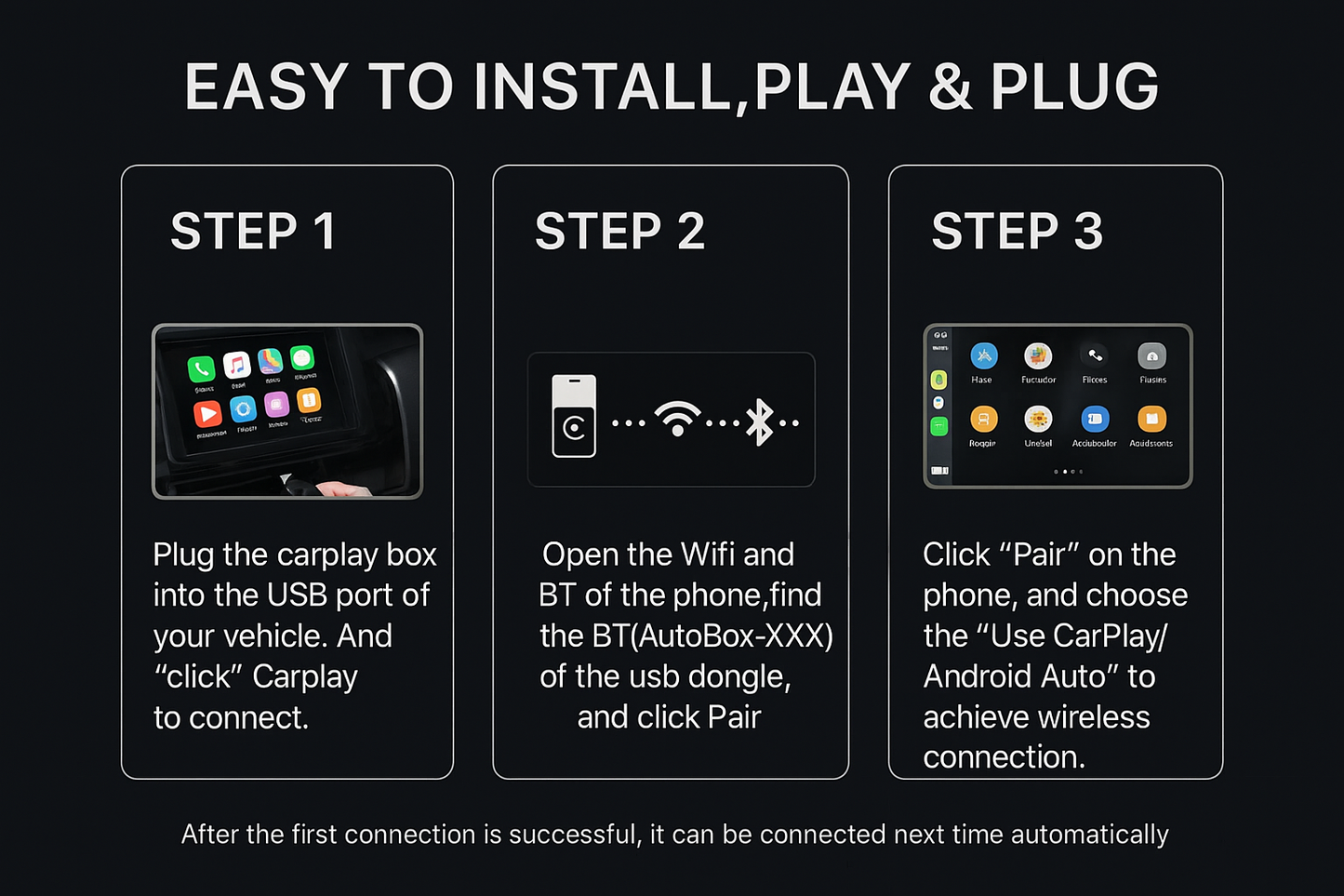 3 in 1 LuxMotion Infotainment Wireless Adapter